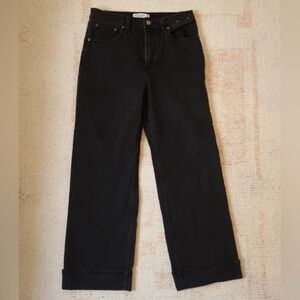 Abercrombie and Fitch 90s relaxed straight black denim jean 6s